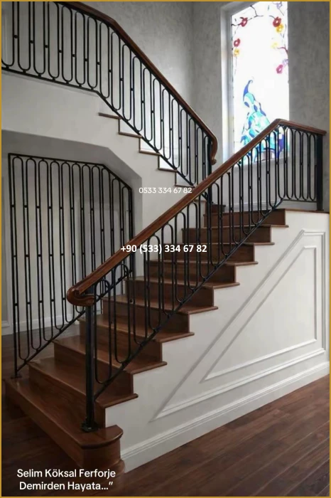 MERDİVEN KORKULUKLARI- MERDİVEN KORKULUK TASARIMI- FERFORJE MERDİVEN KORKULUK MODELLERİ fiy8516