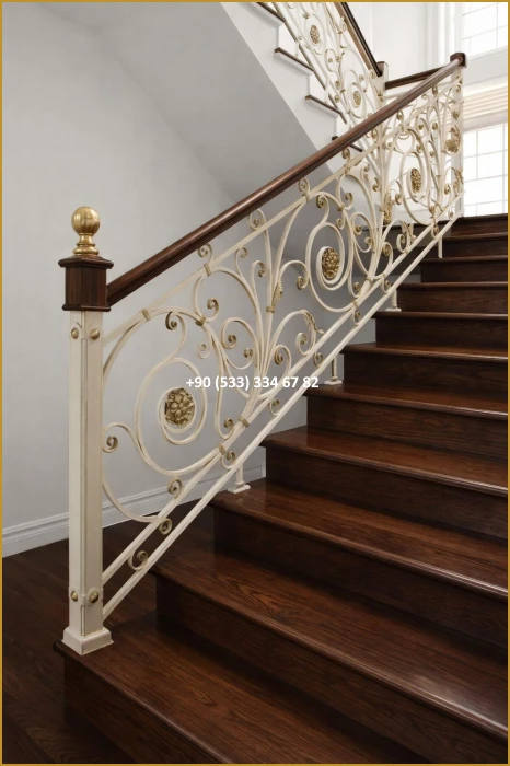 MERDİVEN KORKULUKLARI- MERDİVEN KORKULUK TASARIMI- FERFORJE MERDİVEN KORKULUK MODELLERİ fiy8546