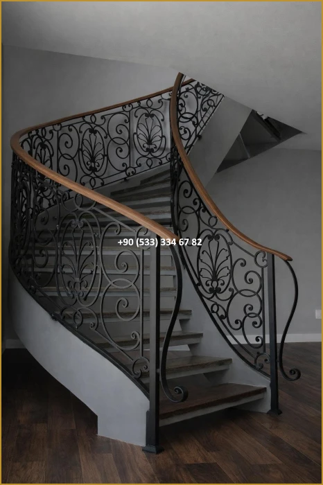 MERDİVEN KORKULUKLARI- MERDİVEN KORKULUK TASARIMI- FERFORJE MERDİVEN KORKULUK MODELLERİ fiy8547